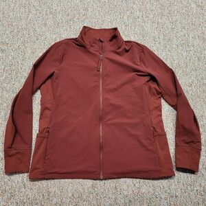 Duluth Trading Co Jacket Womens XL Rust Noga Classic Full Zip Stretch Nylon